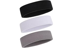 ONUPGO Headband Sports Sweatbands - 3/6/12 Terry Cloth Striped Head Band/Wrist Band Set Athletic Ćwiczenie Koszykówka Headbands Moisture Wicking Bluza Absorbing Band