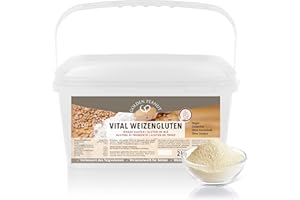 ‎GOLDEN PEANUT GOLDEN PEANUT Vital Weizengluten 2 kg - natürliches Verdickungsmittel rein pflanzlich, Weizeneiweiß, Seitan, kalorienarme Speisestärke, Backen, Kochen