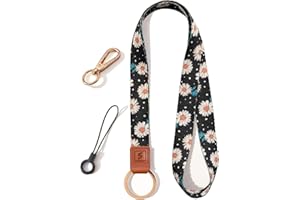 SENLLY Portachiavi Collo, Disegno del Motivo Originale Cordino per Chiavi e Porta Badge