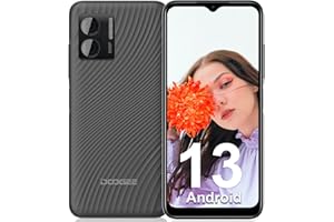 DOOGEE N50 Android 13 Smartphone [2023], 15GB + 128GB, 50MP AI Fotocamera 1TB TF, 4200mAh Telefono Economico, 6,52" HD+, Impronta Digitale, Smartphone Economico OTG/GPS Telefono Cellulare