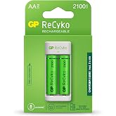 GP USB E211 2x Pil Şarj Cihazı 2 Adet 2100 AA Kalem Pilli Set, 1.2 V, LED G&ouml;sterge