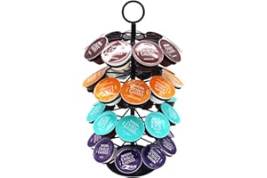 YGJT Coffee Pods Holder for Dolce Gusto, Rotating Dolce Gusto Coffee Capsules Holder Rack, Coffee Pods Storage Stand for 36 Pcs (not included coffee pods)