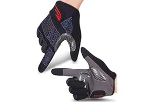BOILDEG OILDEG Cycling Gloves Full Finger Mountain Bike Gloves with Anti-Slip Shock-Absorbing Pad Breathable,Touchscreen MTB Road Biking Gloves for Men/Women