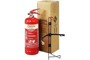 Vigil 2 Litre Foam Fire Extinguisher - Suitable for Class A & B Fires - 8A 55B Rating - 5-Year Warranty