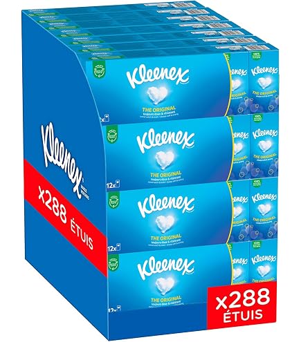 Mouchoirs Kleenex On-The-Go - Lot De 2 Paquets (16 Paquets Au Total), 3 Plis, Non Parfumés
