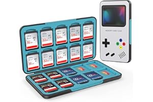 HEIYING Memory Card Case for SD/TF Cards, Portable Card Case, Compatible with 20 SDXC SDHC and 20 TF Card Slots