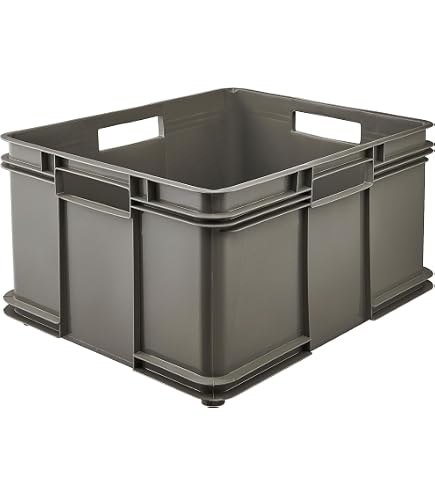 Cassetti Impilabili BURI Cassette Per Carne Eurobox Per Alimenti U2013 HDPE Scatola Per Macellaio, In Plastica, Impilabili, Colore: Rosso, Quantità Fonduta Carne - 5