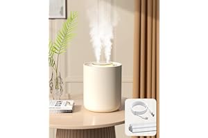 KASYDoFF Humidifier for Bedroom, 1500ML Air Humidifier for Bedroom Baby with Night Light, 1800mAh Rechargeable Humidifiers for Plants,9H Auto Shut-Off, 3 Mist Modes, Super Quiet