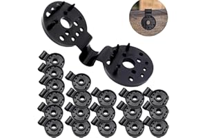 OuXing 20PCS Heavy Duty Tarpaulin Clip Set, Black Plastic Tarpaulin Clips