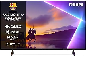 Philips Ambilight 55PUS8500 4K LED Smart TV - Écran 55 Pouces avec Plateforme Pixel Precise Ultra HD, Titan OS et Son Dolby Atmos, Compatible Alexa et Assistant Vocal Google