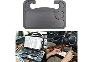 WALGREENS Luebel® Car Steering Wheel Desk,2 in 1 Multifunctional Portable Car Table Steering Wheel Tray and Food Eating Tray,Great Gift For Constant Travelers, Fits Most Vehicles Steering Wheels (Black)