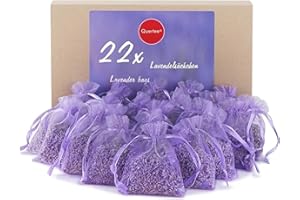 ‎QUERTEE Lavendelsäckchen Lavendel Duftsäckchen 22x Mottenschutz im Kleiderschrank Schlafzimmer - Lavendelsäckchen zum Schlafen und Entspannen mit Lavendelduft – Lavendelblüten von Quertee