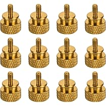 12x Goldene M3x6mm Daumenschrauben Für PC-Gehäuse - Gerändeltes Design