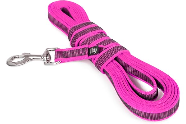 JULIUS K-9 216GM-PN-S5 Laisse antidérapante Color & Gray avec poignée, 20 mm x 5 m, Rose-Gris