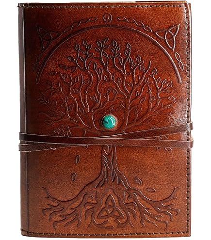 Urban Leather Book - Taccuino In Pelle Albero Della Vita, Per Appunti, Viaggi E Sketch, Regalo Elegante - Foto 5