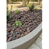 TODOSTONES Red Volcanic Stone (25/50 mm) for Garden Decoration or Pots, Tree Ornament quantity (10L)