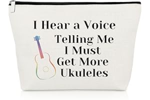 GEVODY Ukulele Player Makeup Bag Ukulele Lovers Gifts Ukulele Acquisition Syndrome Cosmetic Bag Ukulele Themed Gifts Ukulele Musician Gifts Ukulele Teacher Gift Christmas Birthday Gifts Travel Cosmetic Pouch