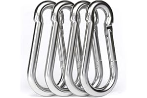 ​​SENENQU Moschettone Acciaio Inox Gancio a Moschettoni Piccolo Portata per Campeggio Altalene