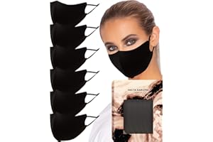 KARIZMA Face Wardrobe in Black Fabric Face Masks 6 Pieces Black Everyday Monday to Sunday