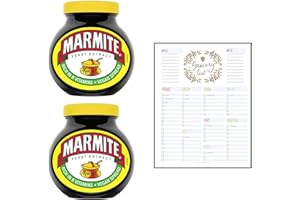 THINK OUTSIDE THE GIFT Yeast Extract Spread Bundle which Contains Marmite Original 500g - Pack of 2 with Grocery List Card