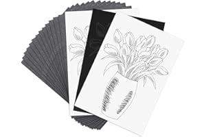 YVCVQKUC 100 Blatt Transfer- und Kopierpapier, A4 Black Carbon pauspapier für holz, kohlepapier zum nachzeichnen, graphitpapier, durchschreibepapier, 21 x 29,7 cm