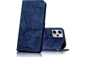 CXTCASE Funda para Xiaomi Redmi Note 12 Pro+, Funda Tapa Libro Movil Carcasa PU Cuero para Xiaomi Redmi Note 12 Pro Plus, Azul