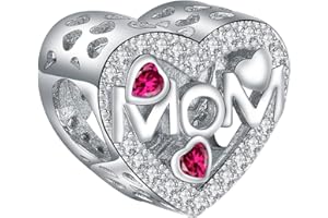 Hifeeled Abalorios Charms Colgantes Plata de Ley 925 con Compatible con Pandora Pulsera Europeo & Collar,Regalo Charms para Mujer Niña