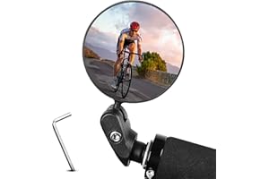 VALART Retroviseur Velo Electrique Guidon Rotatif Retroviseurs Trotinette Electrique Réglable HD Grand Angle Rétroviseur Vélo Accessoire pour Vélo de Route Montagne Bicyclette Moto（1 Pièces）