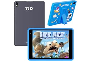 TJD Children Tablet 7.5 Inch,Android 12 Tablet for Kids with Full HD Display,Dual Camera, Wi-Fi, Bluetooth, Parental Control Learning Tablet with Kid-Proof Case and Stand (Gray)