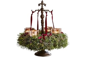 Loberon Kranzständer Antwan, Adventskranzständer, Antik-Finish, Advent, Weihnachtsdekoration, Weihnachten, Gusseisen, antikbraun