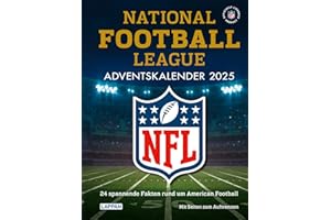 NFL American Football Adventskalender 2025: 24 Mal spannendes Hintergrundwissen rund um American Football | Ideal für Football-Fans - mit Seiten zum Auftrennen