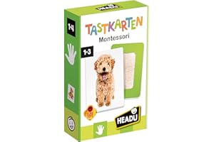 Headu „Tastkarten Montessori – Beobachten, berühren und fühlen!“: Lernspiel für Kinder im Alter von 1 bis 4 Jahren, deutsche Version (DE52460)