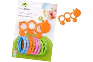 Evokk Colourful 9* Learning Links Set Snap together and Pull Apart Baby Toddler Teeth
