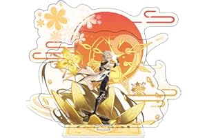 GENERIC Double Layer Genshin Impact Acrylic Stand Figure,Klee Cosplay Mondstadt All Game Characters Acrylic Peripheral Ornaments Collections for Fans（Albedo）