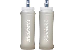 Build & Fitness Borracce morbide confezione da 2, 500ml, 350ml. Borraccia morbida pieghevole, a prova di perdite, in TPU, senza BPA, facile da pulire