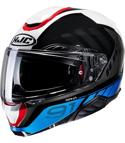 Casco Moto Modulare HJC RPHA 91 SOLID – Semi Flat Anthracite, Taglia L, Omologato ECE 22.06, Leggero E Aerodinamico
