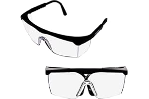 HQRP 2 paie di occhiali di protezione UV incolori/Occhiali di sicurezza per Tiro, Poligono di tiro, Airsoft, Pistole Nerf, Combattimento dell'acqua di aerostato