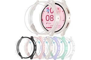 HAANILKYI [6+6 Stück Displayschutzfolie für Samsung Galaxy Watch 5 40mm, wasserdichte Schutzhülle mit gehärtete Displayschutzfolie für Galaxy Watch 5