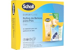 Dr. Scholl's Rutina de belleza para piès: mascarillas para pies con miel de Manuka, Lima para pies ExpertCare para durezas y Crema de Pies Nutrición Intensa para Pieles Duras 75ml- Regalo para mujeres