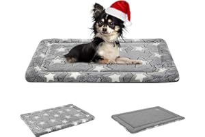 EMPSIGN Alfombra De Cama para Perro, Reversible (Fresco y Caliente), Colchón Perro Lavable, Cama Impermeable para Perros con Funda Extraíble, Gris, S, 61 * 46 * 2.8cm