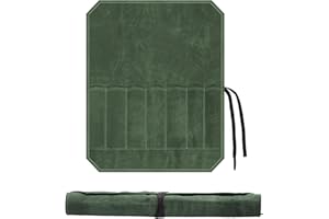 Sotmza Sac à Couteaux en Toile Cirée Robuste avec,Sac à Outils pour Le Camping, Rouleau à Couteaux pour Professionnels Toile Imperméable Sacs à Couteaux Robustes, pour Camping, Randonnée, Cadeau
