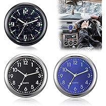 Orologio Da Cruscotto Auto - Mini Quadrante Luminoso, 4x4 Cm, Nero - Foto 5