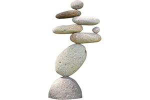 Ancient Graffiti Cairn de Equilibrio de Ocho Piedras, decoración de jardín Interior/Exterior