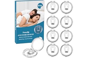 CABLELERA Anti Schnarch Nasenclip Schnarchstopper, 8PCS Wiederverwendbares Schnarchen Stopper Nasenklammer, Anti Snoring NasenClip für Entspannte Nächte, Möglich bessere Atmung, Schlafapnoe