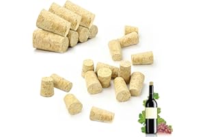 STBNVF 40 Pcs Corks, Wine Corks, Bottle Corks, Cork, Cork Stopper, Tapered Corks, Soft Wooden Wine Corks Plugs, Wood Corks for Wine Bottles Cork for Wine Making Crafts (22x35x17mm)