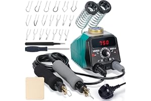 YIHUA 939D-VI Dual Pen Wood Burning Kit with Digital Display with 20 Wire Nibs, Detachable Pyrography Pen, 2 Wood Pieces, Tweezers Used as Wood Burning Tool and Branding Iron for Wood