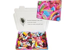 SKVDNTRADE8 Premium Pick & Mix Hamper Gift Box - Pick & Mix Sweets Gift Box for Christmas, Valentine's Day, Birthday, Kids, Men, Women,Mothers Day Vegan and Vegetarian-Friendly (Fizzy and Gummies)