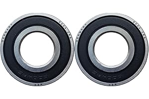 NEX SOLUTIONS GROUP NEX 6004 2rs 2uds Rodamiento de Bolas 20x42x12mm Doble Junta de Goma y Acero Cromado, 6004-2rs Rodamiento Rígido de Bolas Sellado