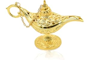 NATEE Vintage Magical Legend Aladdin's Genie Lamp for Home/Wedding Table Decoration, Collectable Rare Classic Arabian Costume Props Lamp Pot