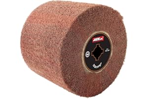 Aidelife Kunstfaserbürste für Schleifmaschinen-Renovator,für flache Metall-und Holzoberflächen und für satinierte Oberflächen von unlackierten Metallen Ø 120 x 100,Drahtziehmaschinen-Aufsatz